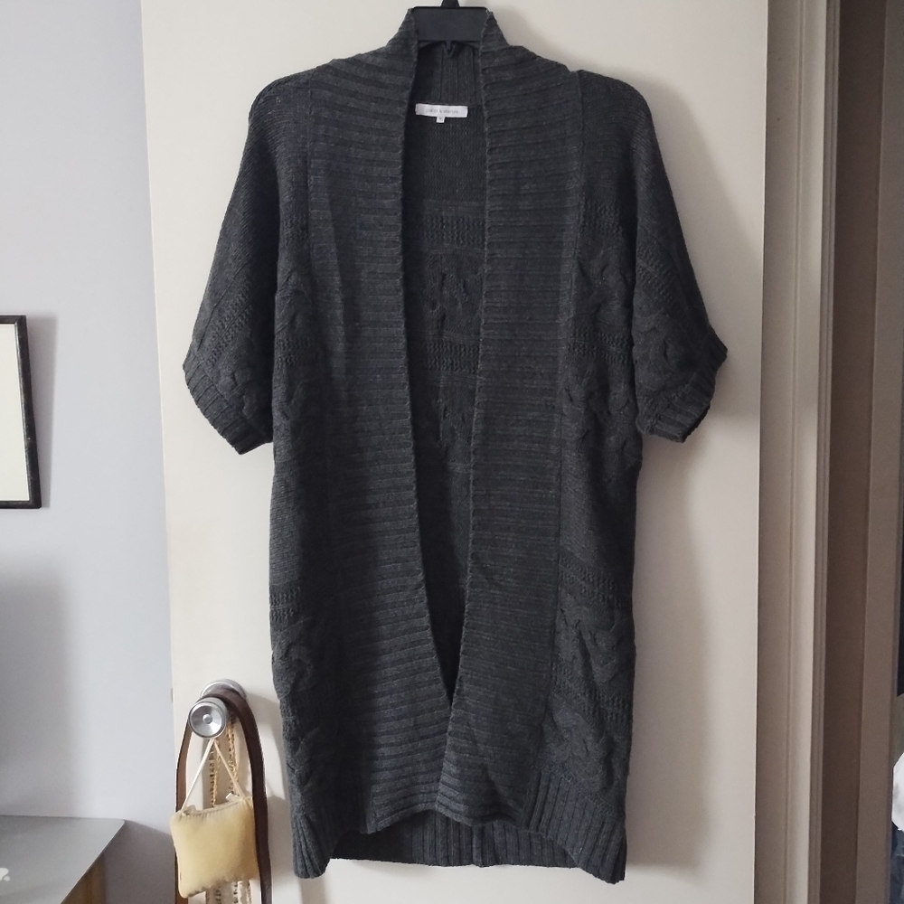 JUDITH AND CHARLES Grey Cashmere Blend Thick Cardigan M